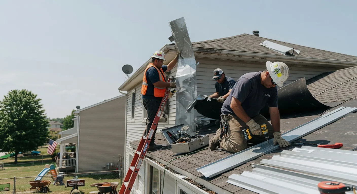 Storm Damage Metal Roof Repair in Worthville, KY